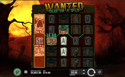 Juego bono de la tragamonedas Wanted Dead or a Wild
