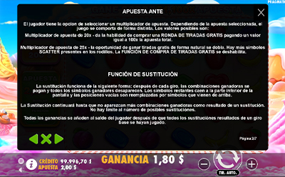 Juego bono de la tragamonedas Sweet Bonanza