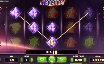 Juego bono de la tragamonedas Starburst