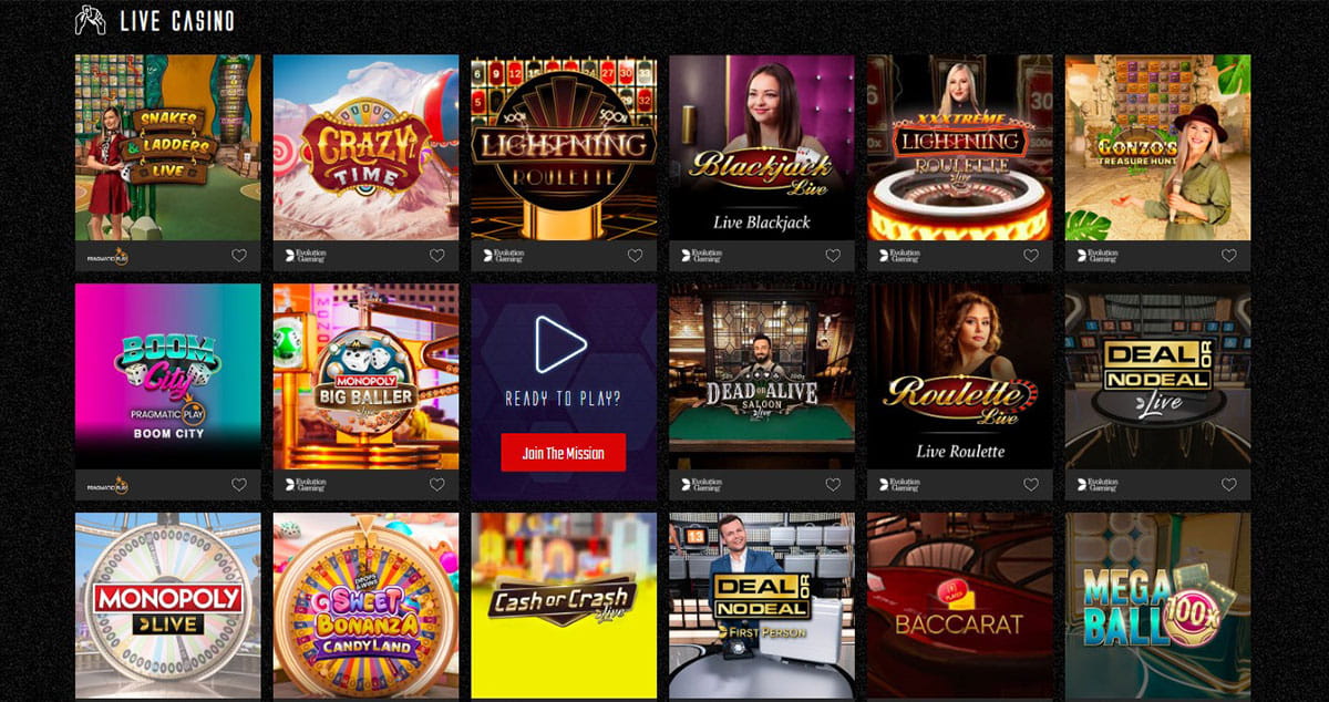 Ruleta, blackjack y otros juegos en el casino Captain Spins.