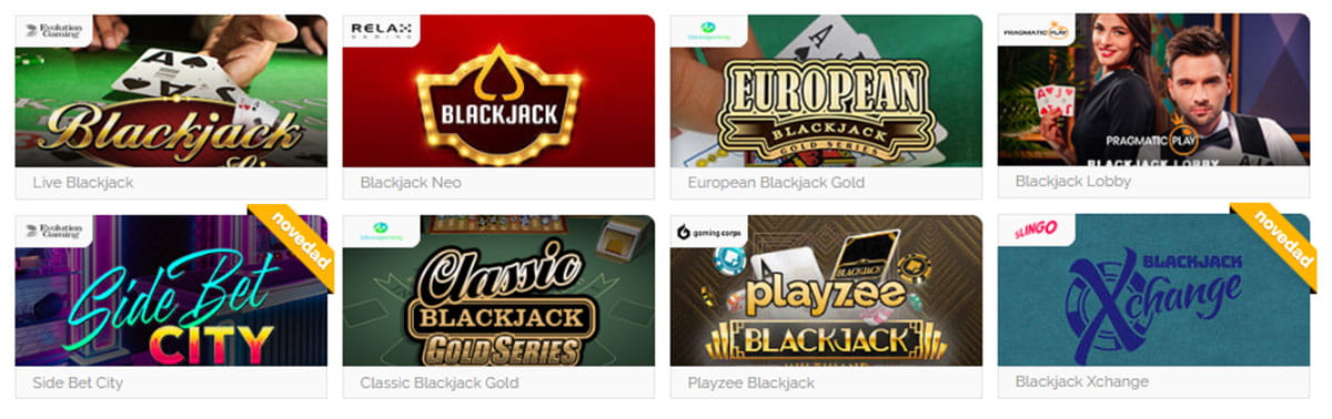 Ruleta, blackjack y otros juegos en el casino Playzee.