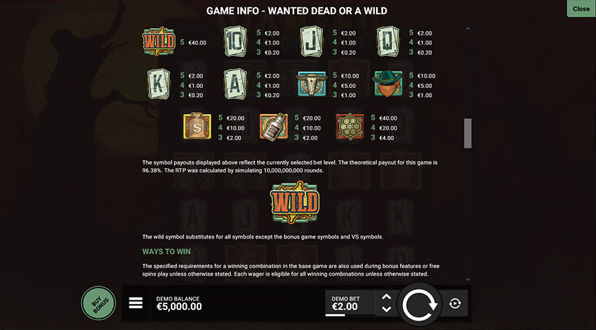 Pros y contras del juego de tragamonedas Wanted Dead or a Wild