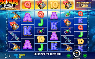 La tragaperras online Big Bass Bonanza Megaways en el casino King Billy en Venezuela.