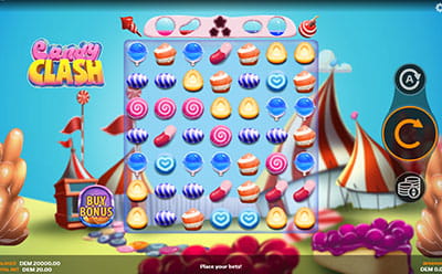La tragaperras online Candy Clash en el Unique Casino en Venezuela.