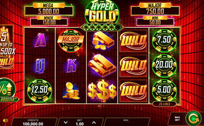 La tragaperras online Hyper Gold en el casino Dunder en Venezuela.