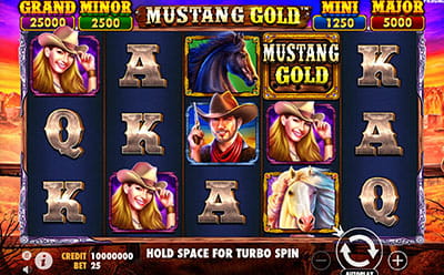 La tragaperras online Mustang Gold en el casino 22bet en Venezuela.