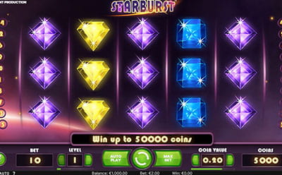 La tragaperras online Starburst en el casino 22bet en Venezuela.